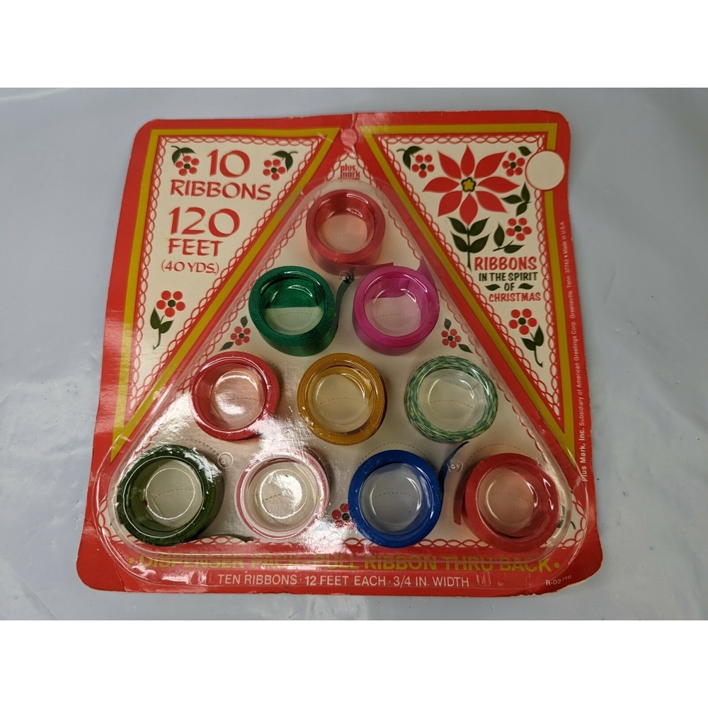 Plus Mark Vintage Christmas Ribbon lot American Greetings R02016 USA